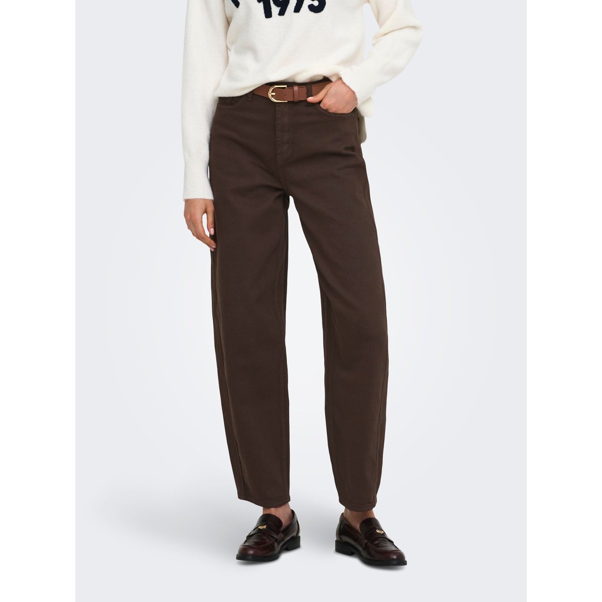 Jean Baggy Fit marron - chocolate brown 1, JDY
