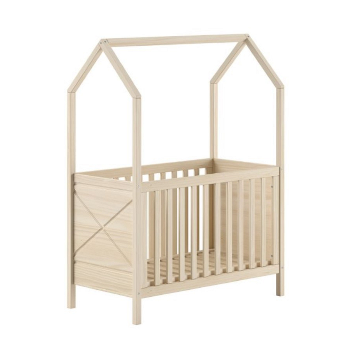 Lit bébé Scott 60 x 120 cm coloris naturel couleur unique, VIPACK