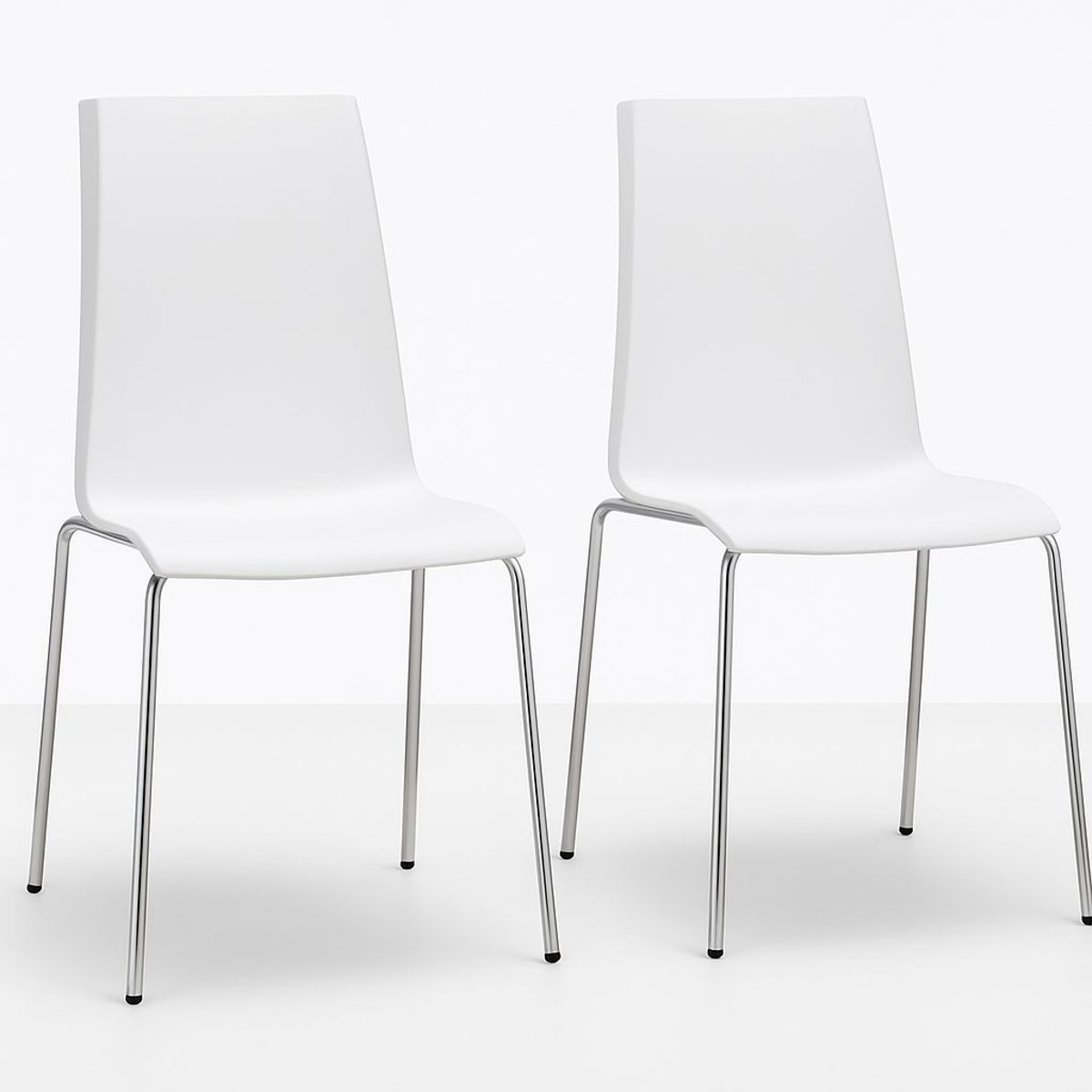 Chaise design empilable (lot de 2), MANNEQUIN blanc, SCAB DESIGN