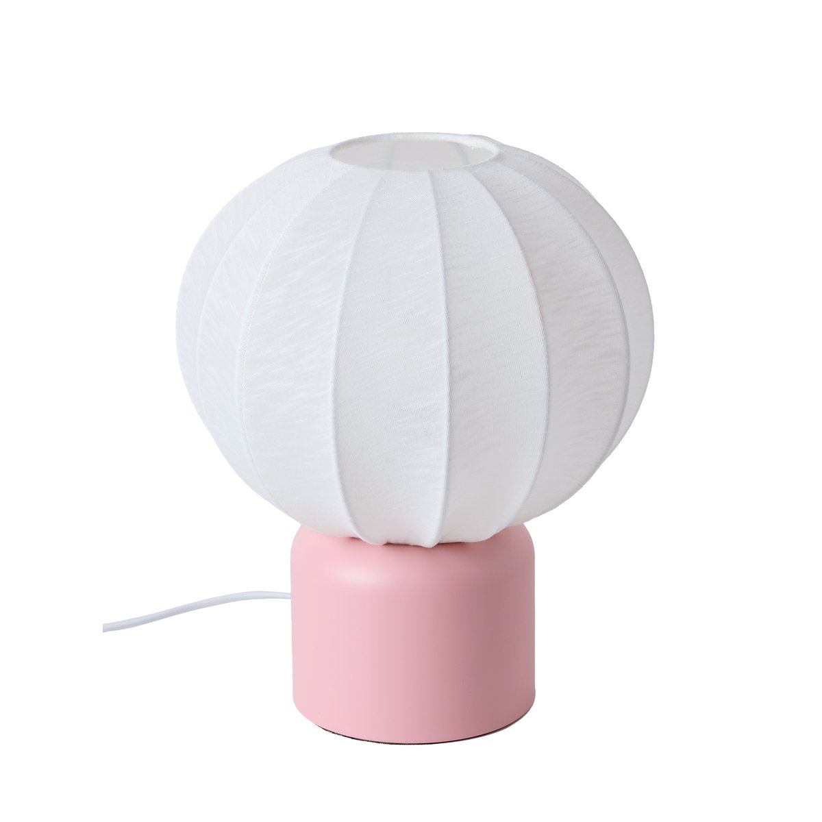 Lampe à poser forme boule pied métal rose, VERTBAUDET