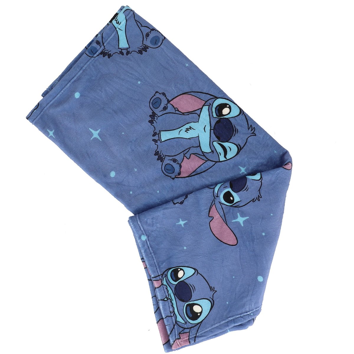 Coussin et plaid 2 en 1, DISNEY STITCH bleu, STITCH