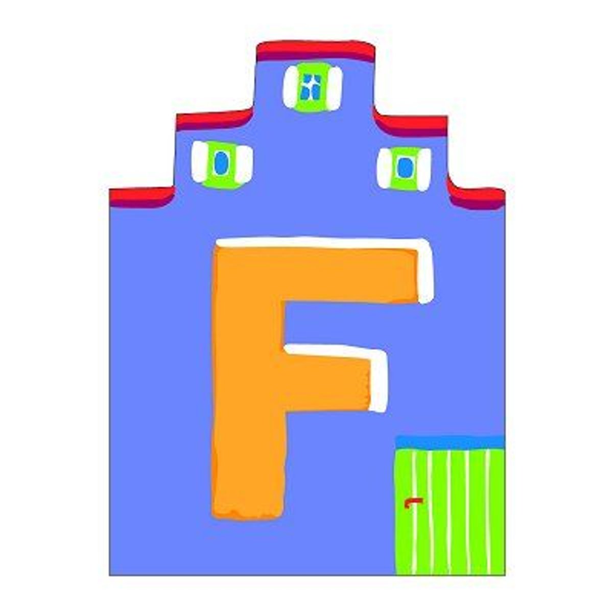 Lettre F maison autres, DJECO