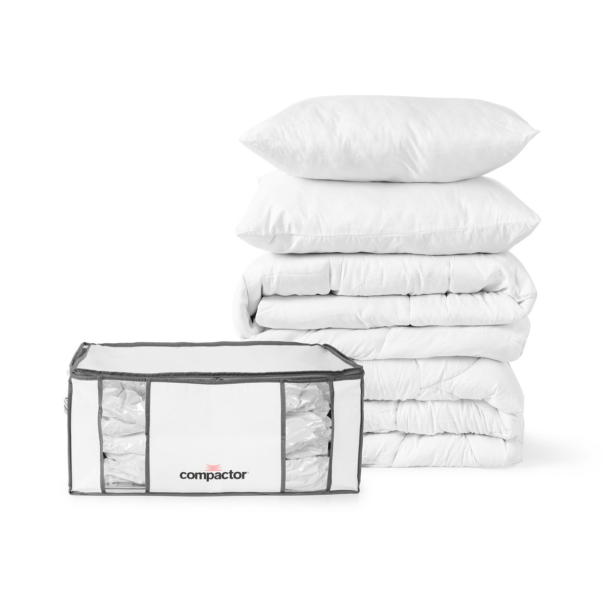 COMPACTOR - Housse de rangement sous vide XXL - 65 x 45 x H.27 cm - Bleu blanc, COMPACTOR