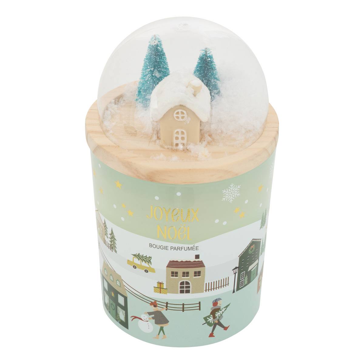 Bougie parfumée Elvi 270 g vert, FEERIC LIGHTS & CHRISTMAS