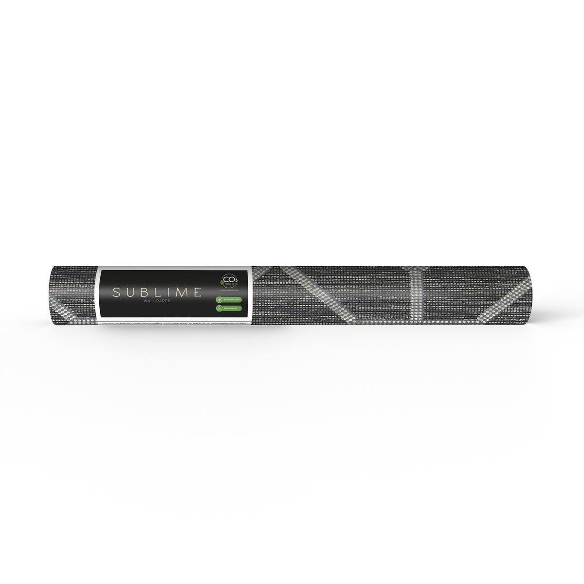 Papier peint Geo Texture vitrail anthracite, SUBLIME