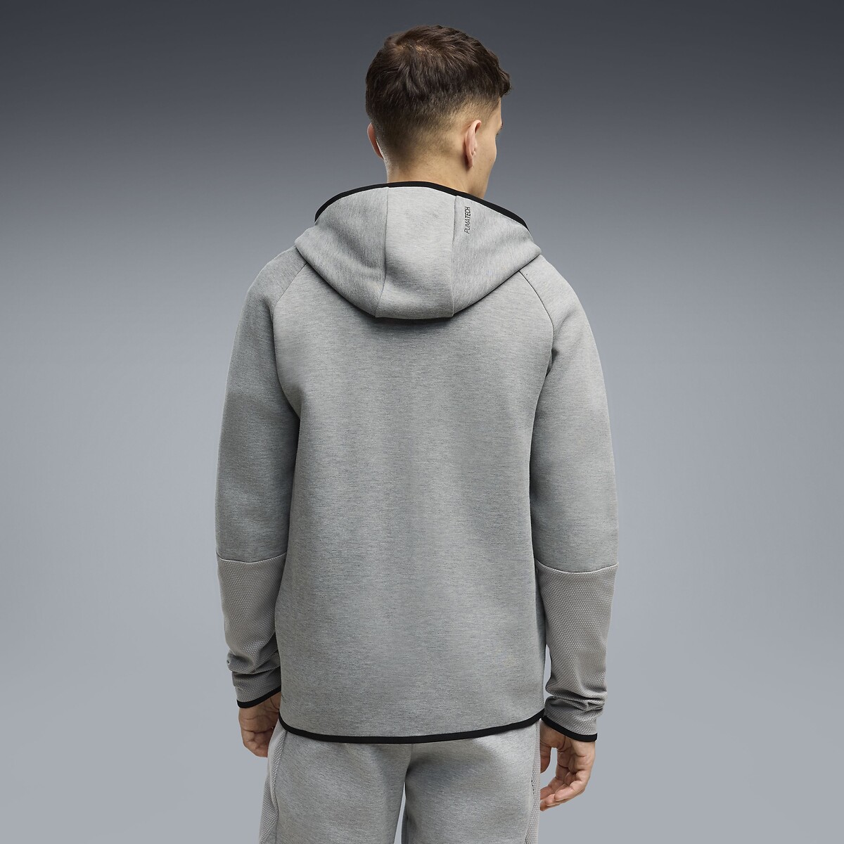 Slim-Fit-Kapuzensweatshirt, PumaTech grau meliert, PUMA