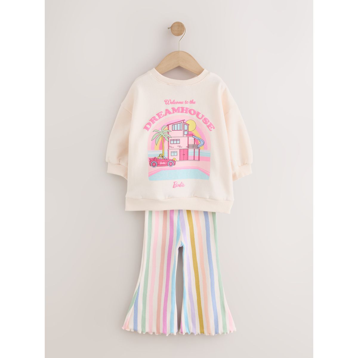 Ensemble sweat et pantalon évasé maison de rêve barbie arc-en-ciel, NEXT