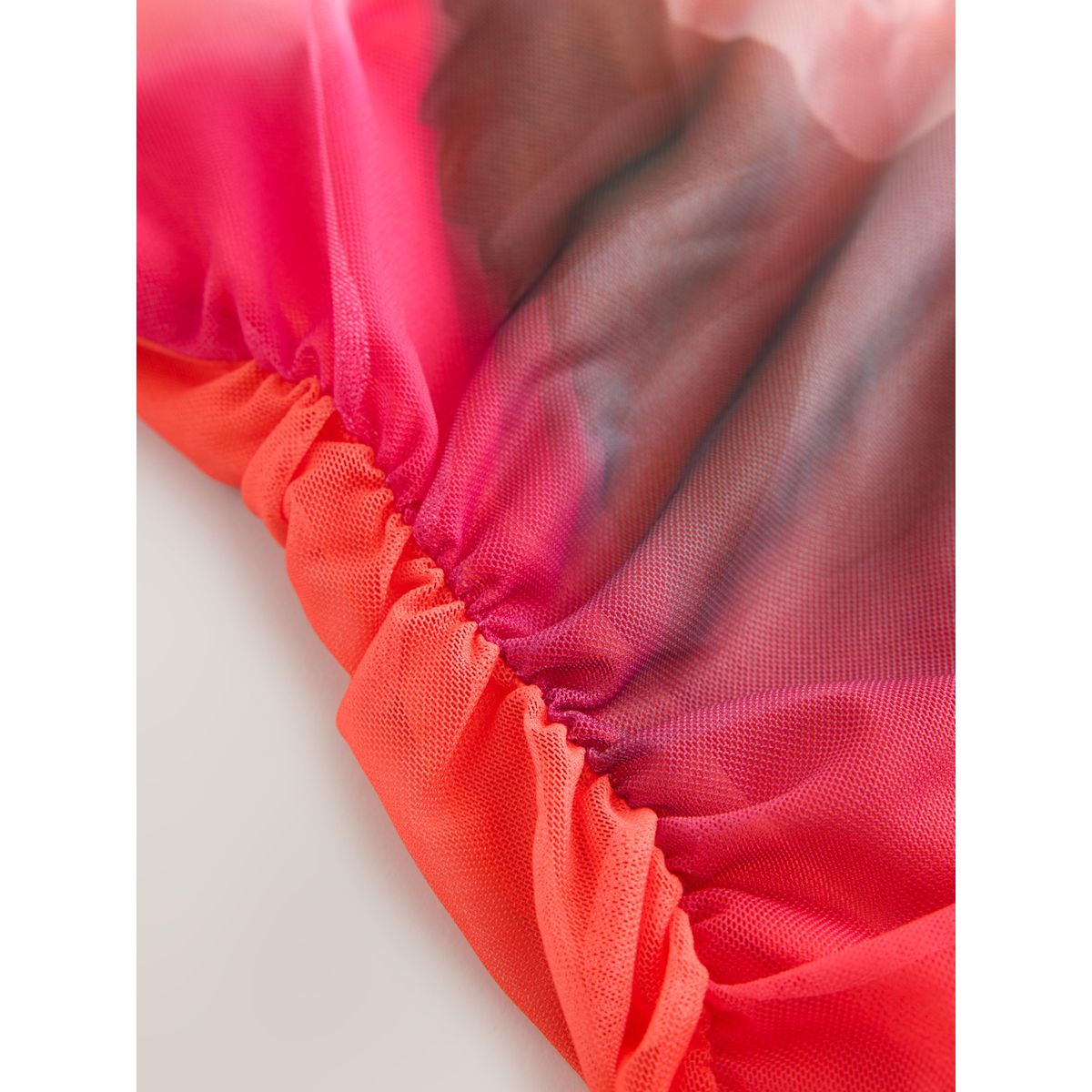 Top sans manches dos nu en mesh drapé hibiscus rose, NEXT