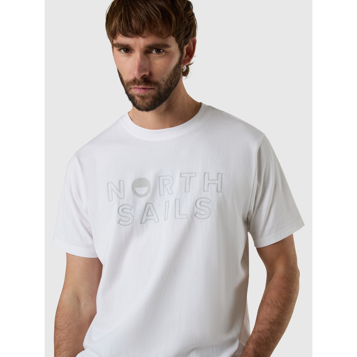 T-shirt avec imprimé North Sails blanc, NORTH SAILS