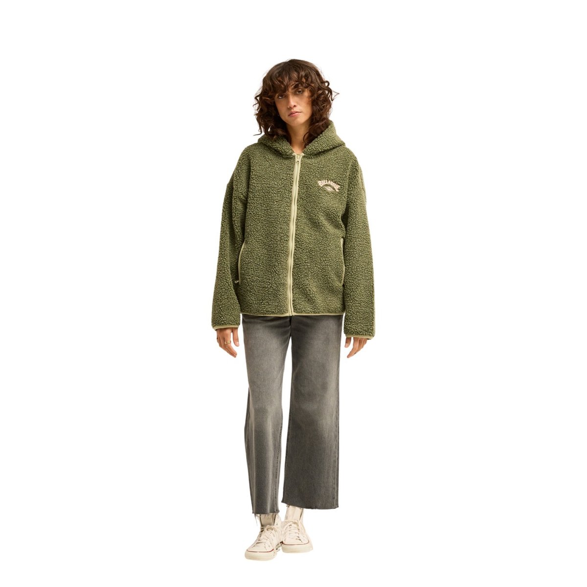 Polaire zippée en sherpa LIGHT WIND vert canteen, BILLABONG