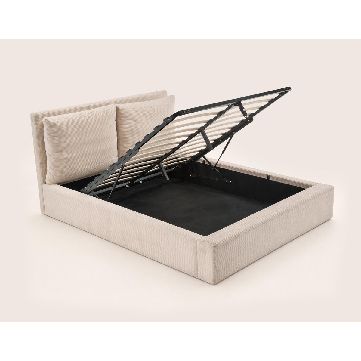 Lit coffre - PIVOINE beige, BEST MOBILIER