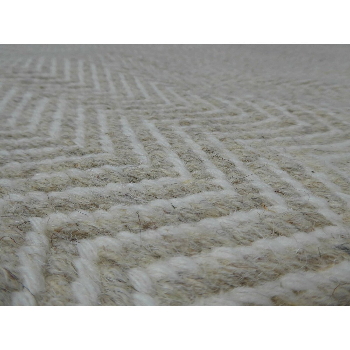 Tapis rectangulaire en laine, MICMAC beige, RECOLLECTION