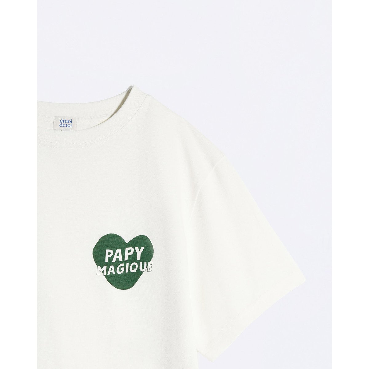 T-shirt Papy magique en coton bio beige crème, EMOI EMOI