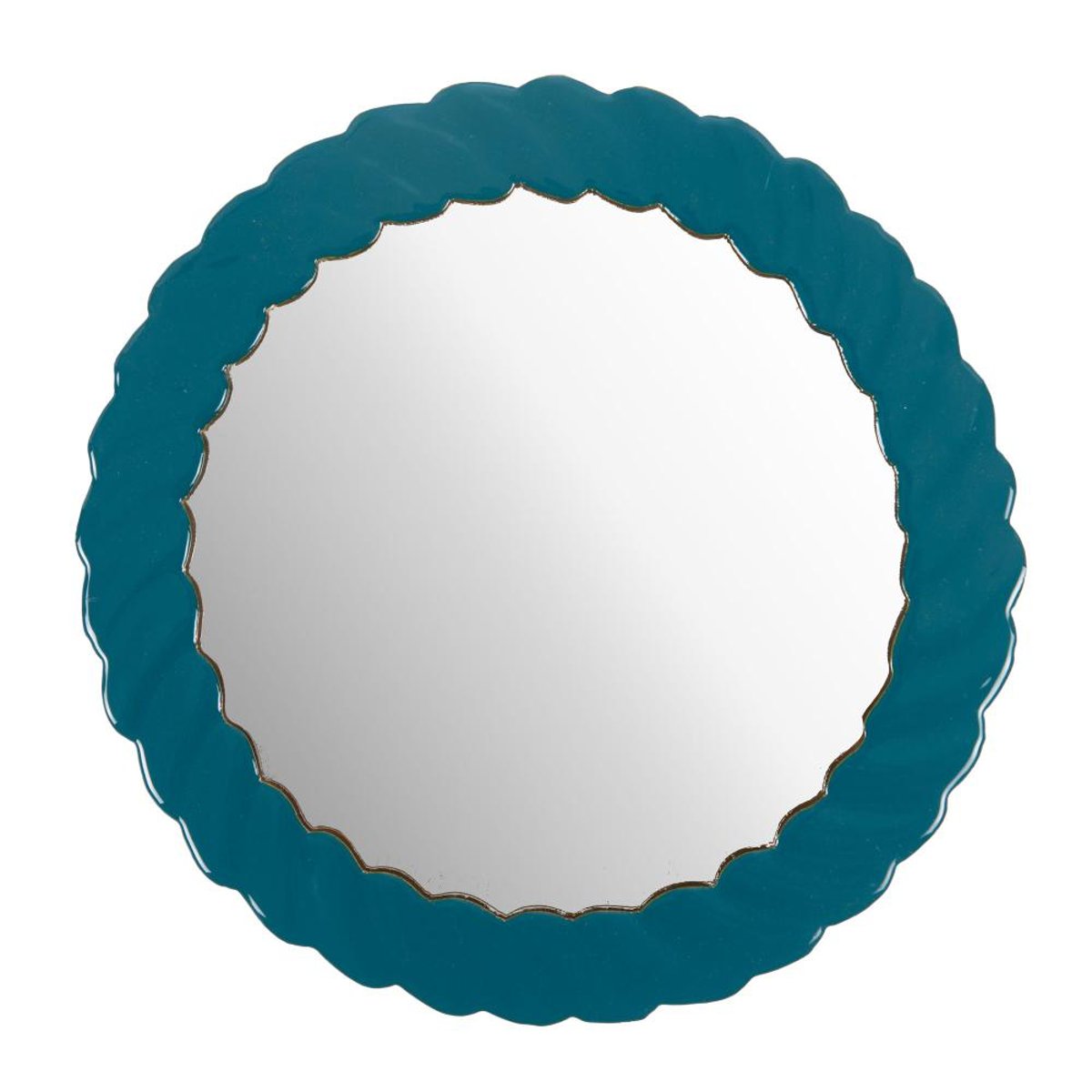 Le miroir torsadé en métal bleu, AMADEUS