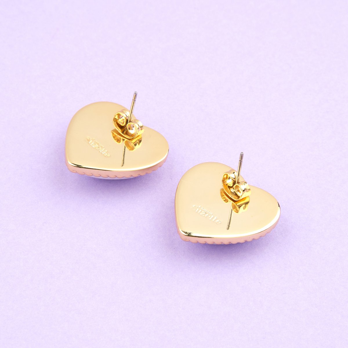 Boucles d'oreilles CŒUR blanc perlé, COUCOU SUZETTE