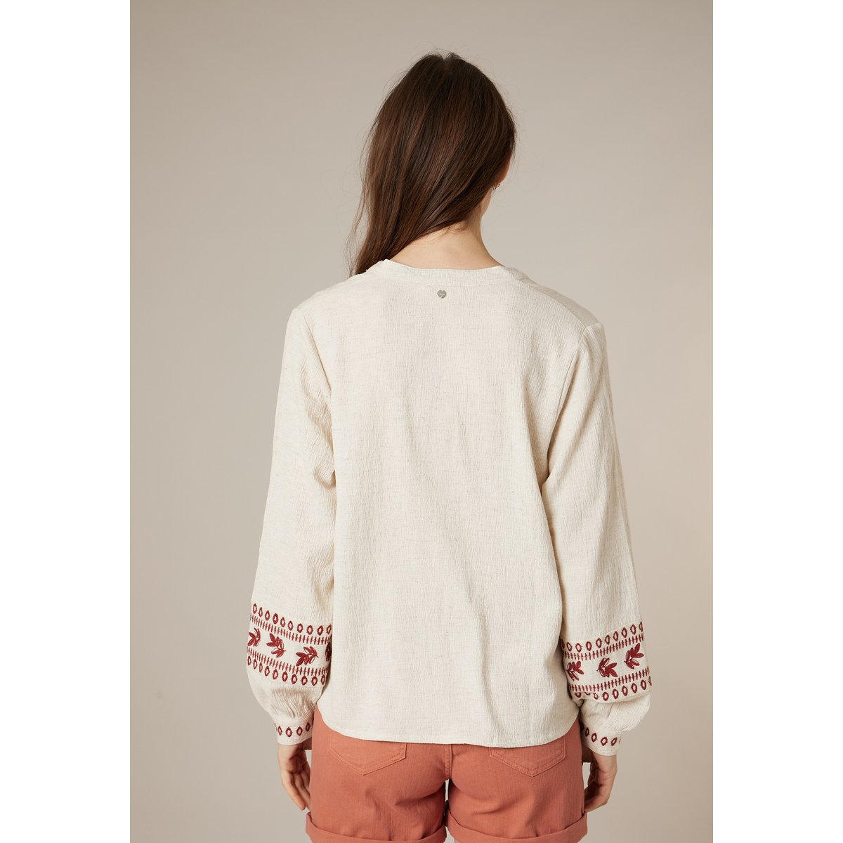 Blouse femme en coton broderies ethniques ELAWEN sierra, DEELUXE