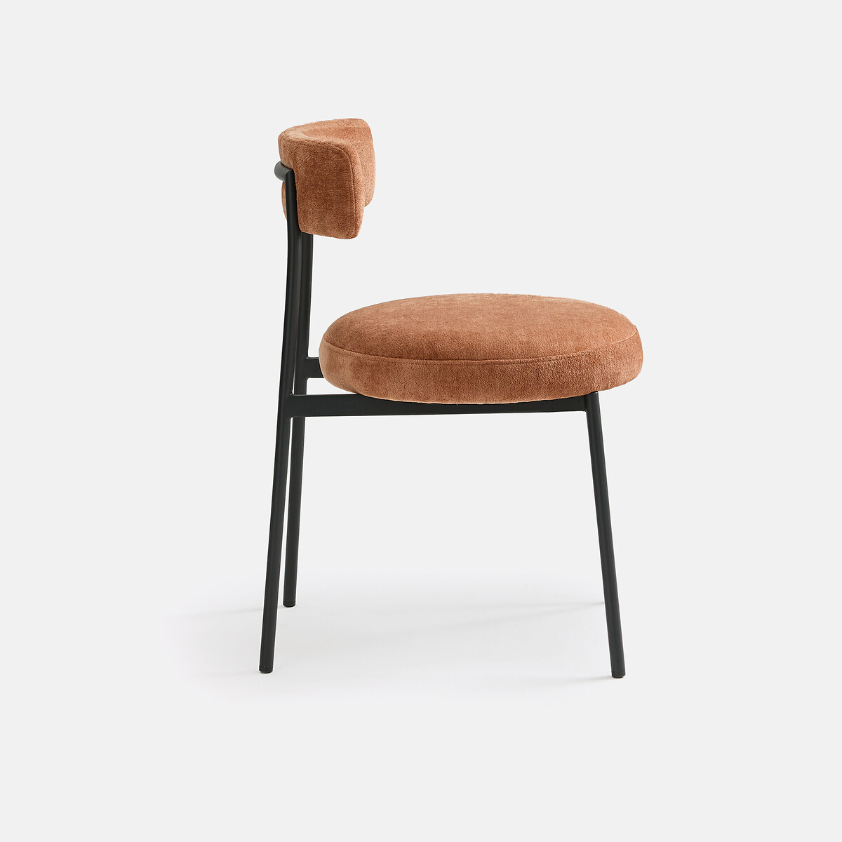 Chaise en métal acier et tissu texturé, SARVIO terracotta, LA REDOUTE INTERIEURS