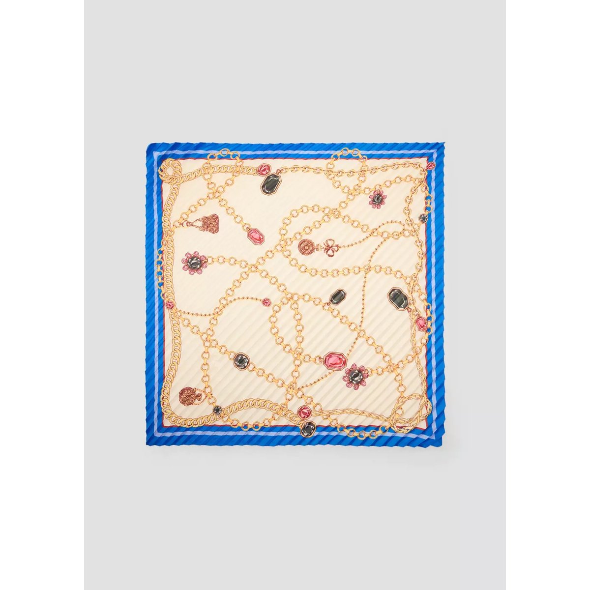 Foulard plissé imprimé écru, MANGO