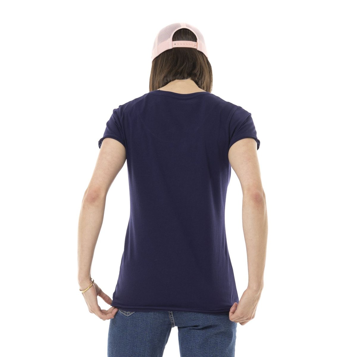 Tee shirt coton VINTAGE bleu/rose/beige, VON DUTCH