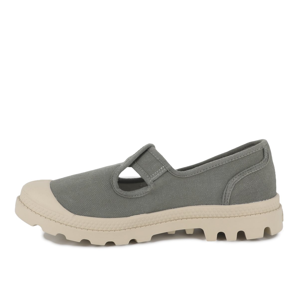 Tennis en toile PAMPA MARY JANE  vert-vetiver, PALLADIUM