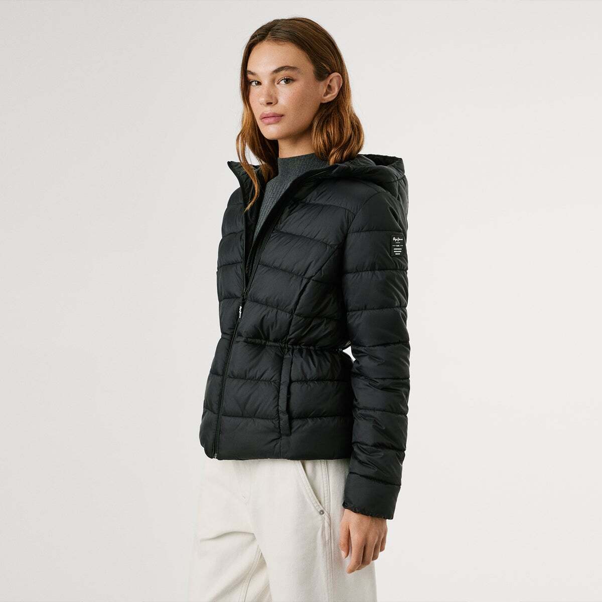 Doudoune Matelassée Avec Capuche noir, PEPE JEANS