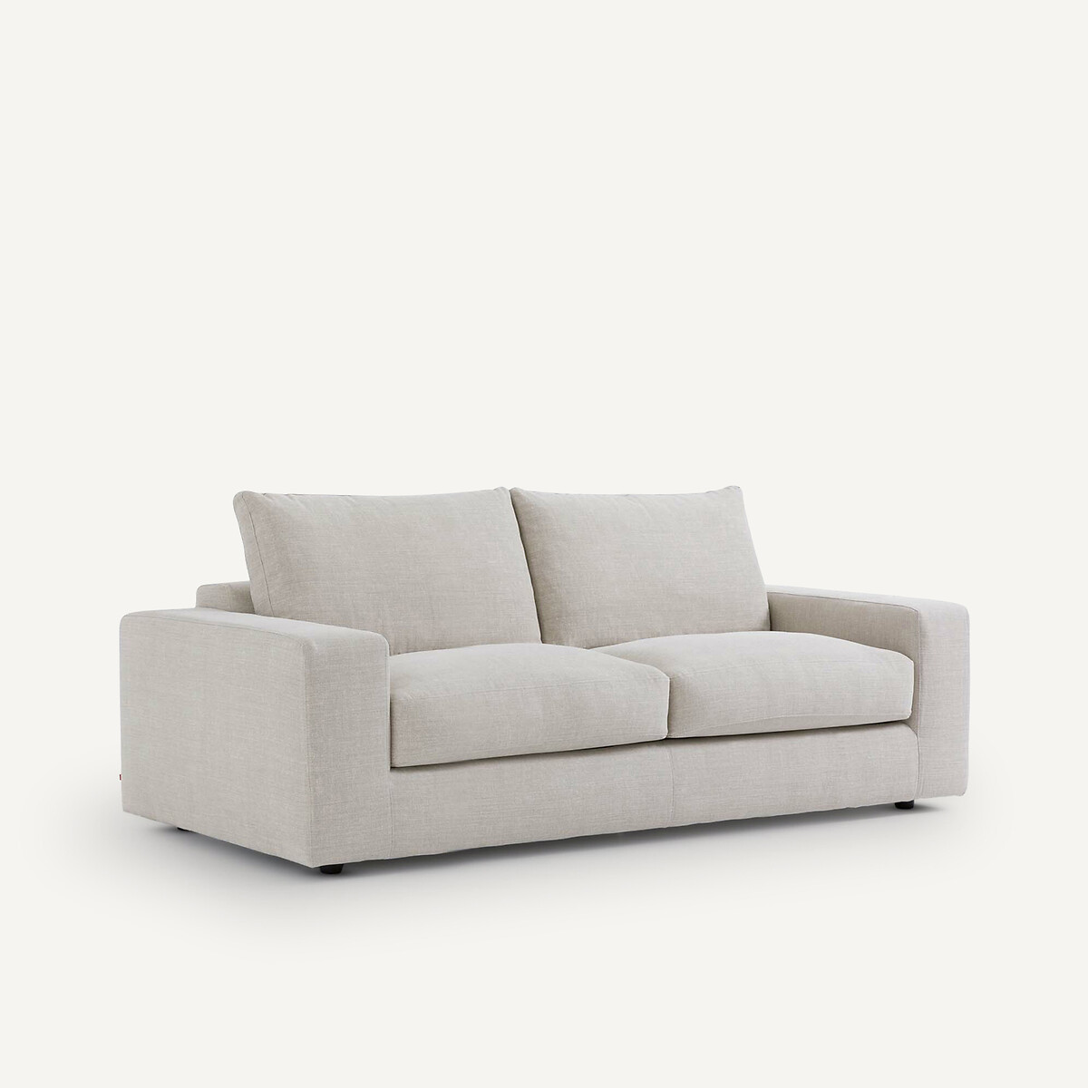 Compacte 3-zitsbank in katoen-linnen, Skander beige , AM.PM