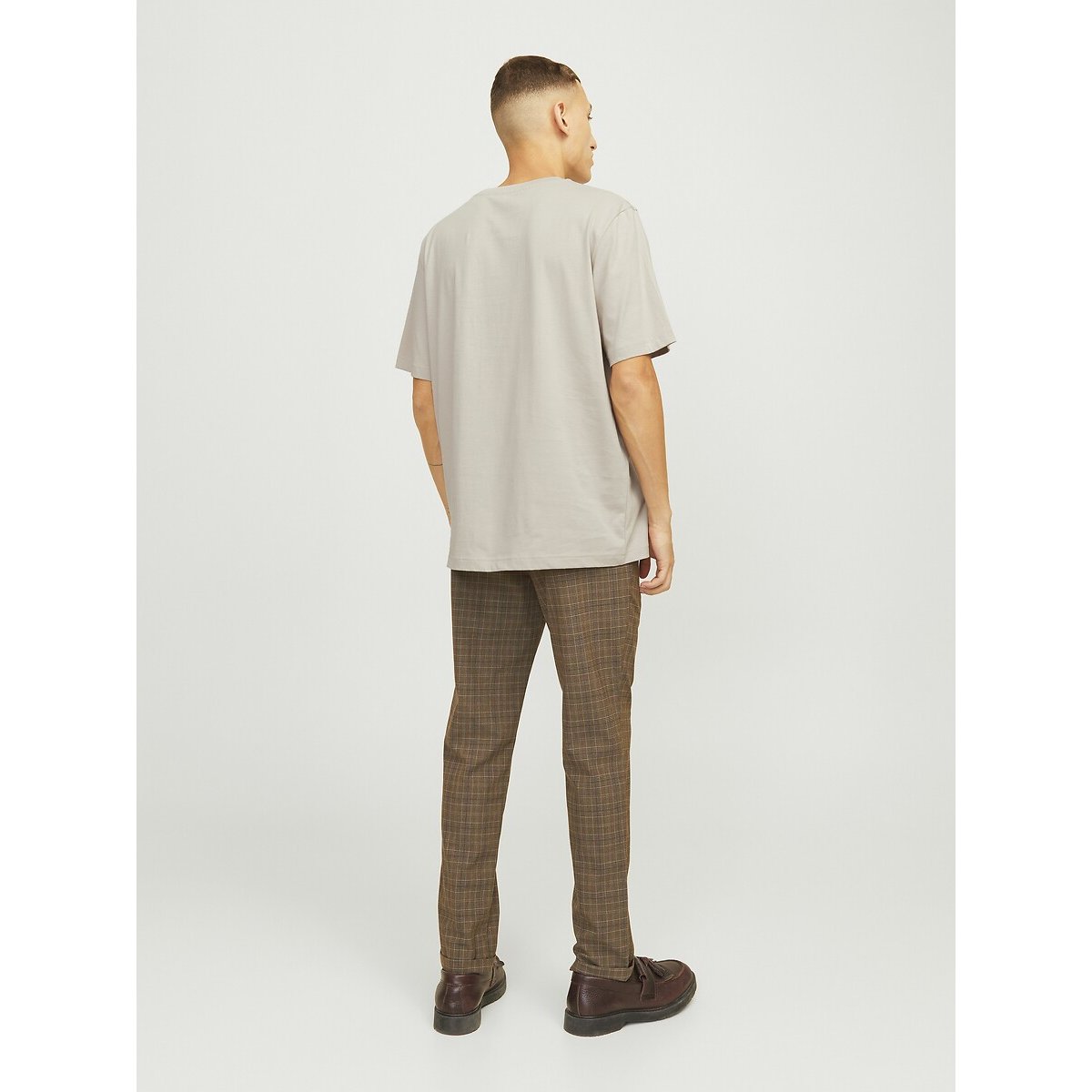 T-shirt col rond crème, JACK & JONES