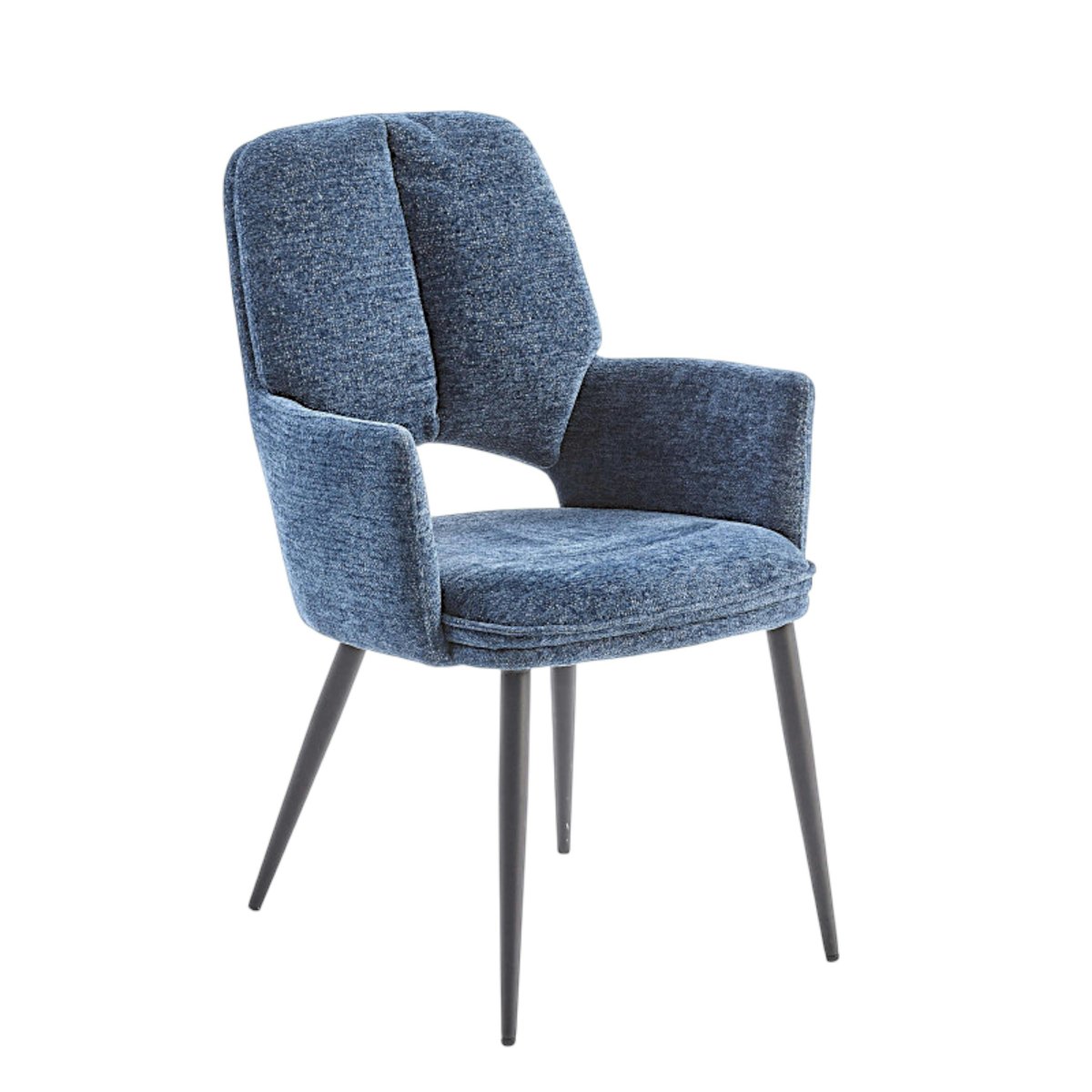 Fauteuil de table à dossier ouvert (lot de 2) LIGURIE bleu, PIER IMPORT