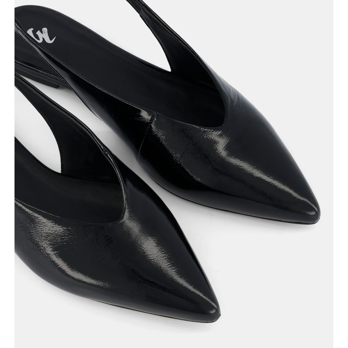 Ballerines slingback plates calie cuir noir, GALERIES LAFAYETTE