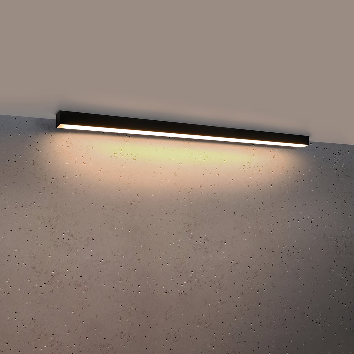 Plafonnier Aluminium Noir LED 1 Pinne noir, EDEN