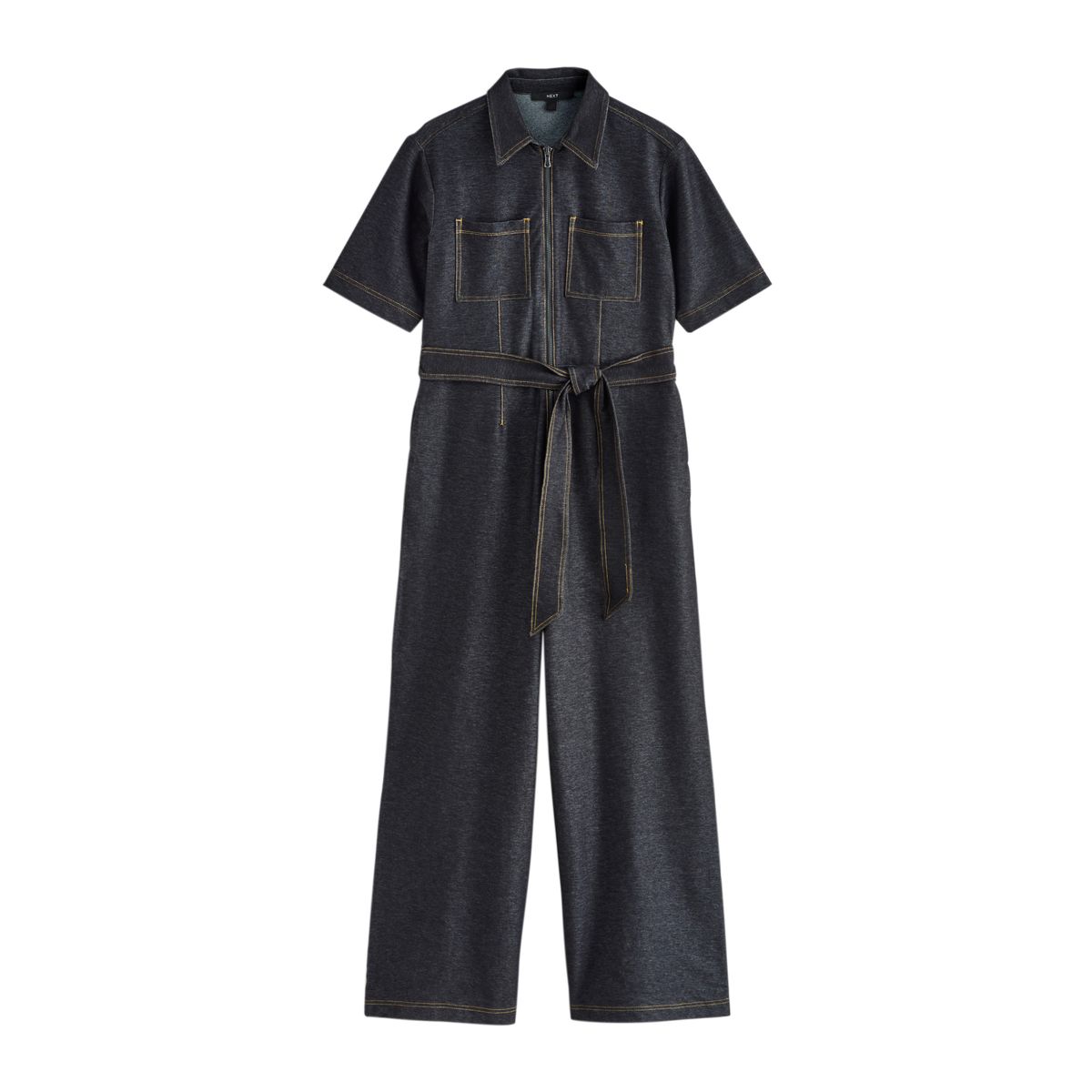 Combinaison en denim de jersey noir, NEXT