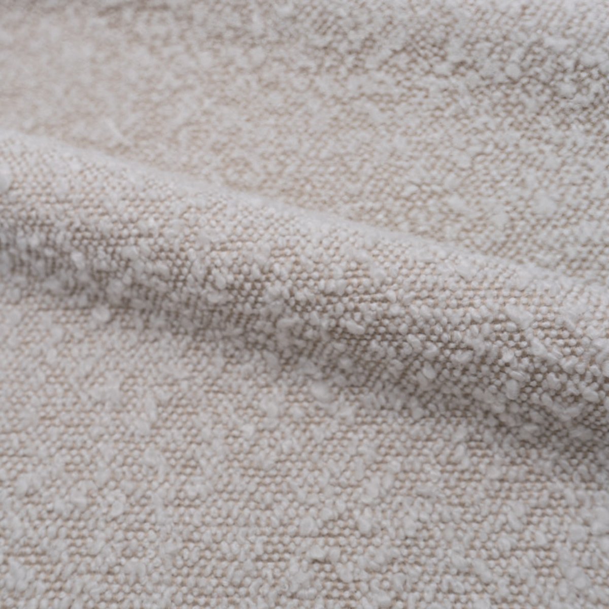 Fauteuil en tissu bouclé - YSÉ blanc, MAISON PAVANE