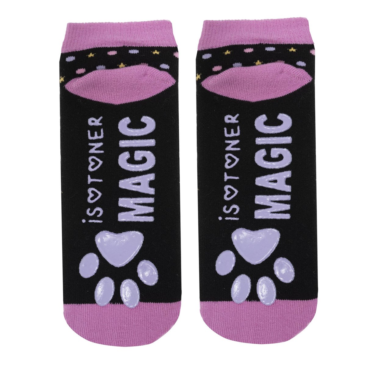 Chaussettes anti-dérapantes coton, picots antidérapants bleu, ISOTONER