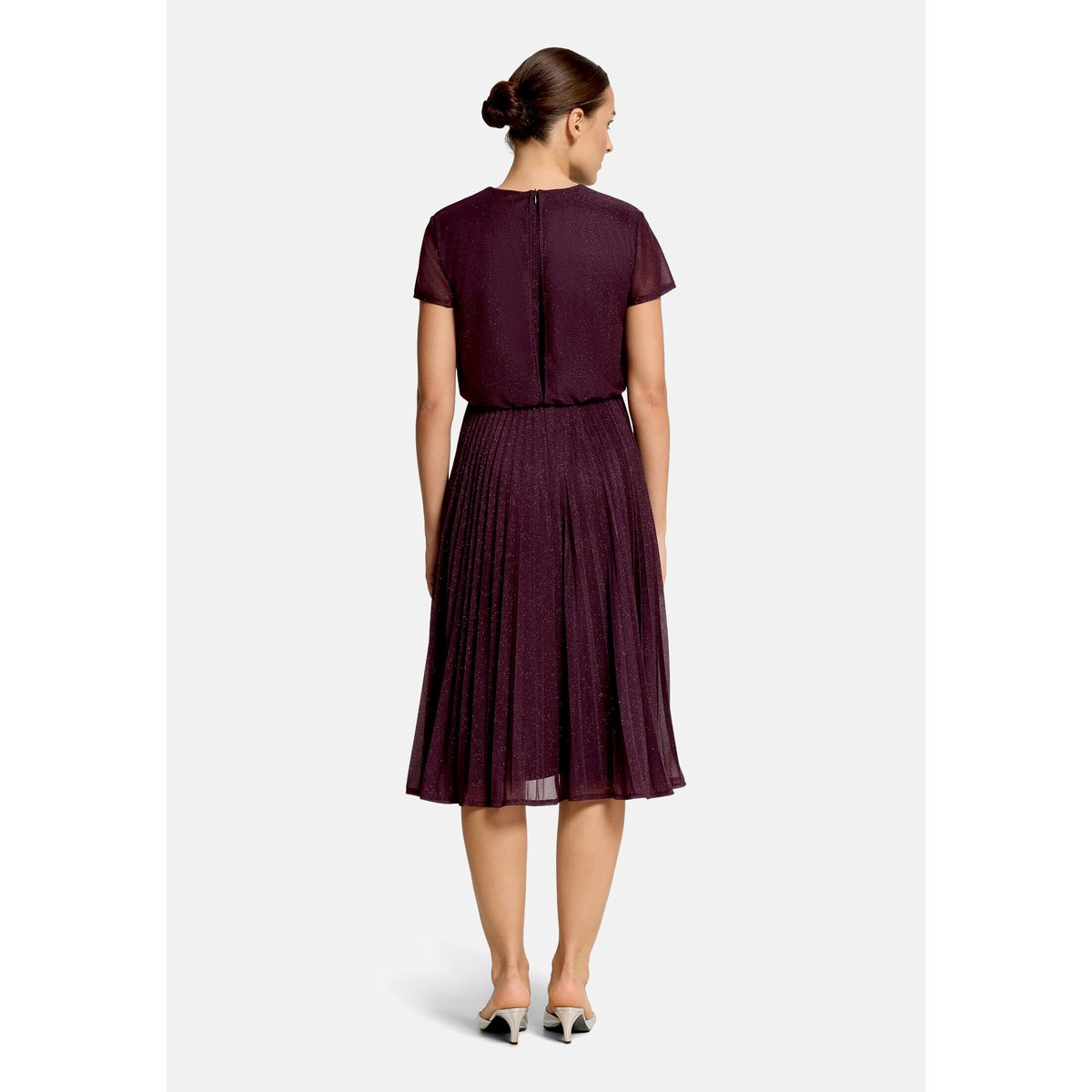 Robe de cocktail à plis purple/purple, VERA MONT