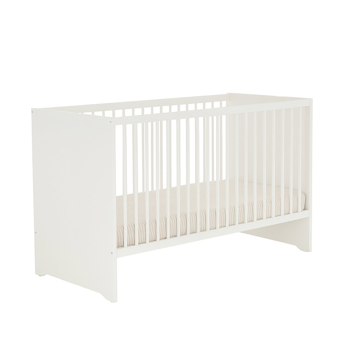 Chambre complète bébé avec lit 120x60cm et commode à langer 3 tiroirs gris, BABY PRICE