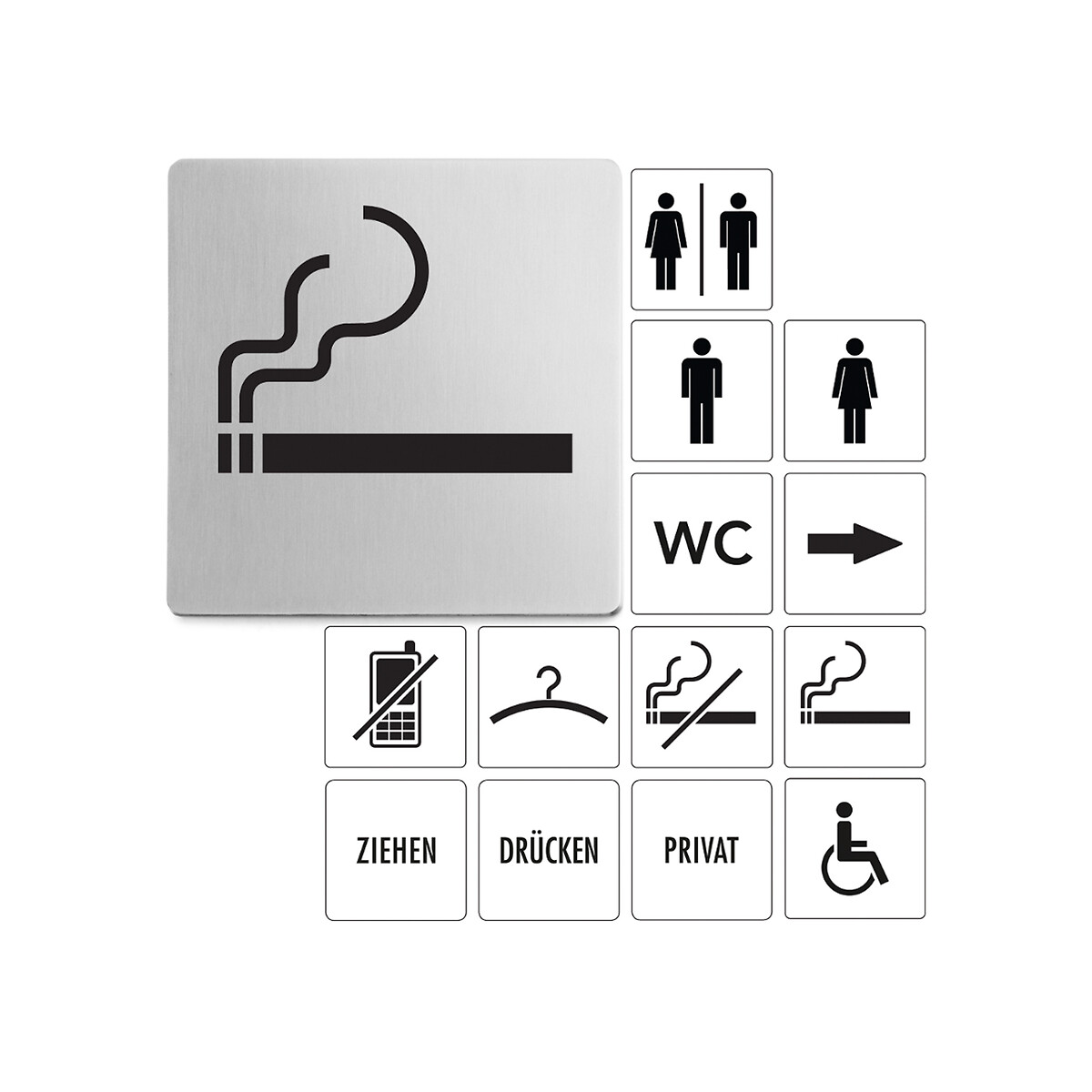 Sinal informativo "permitido fumar" Indici, ZACK inox, ZACK