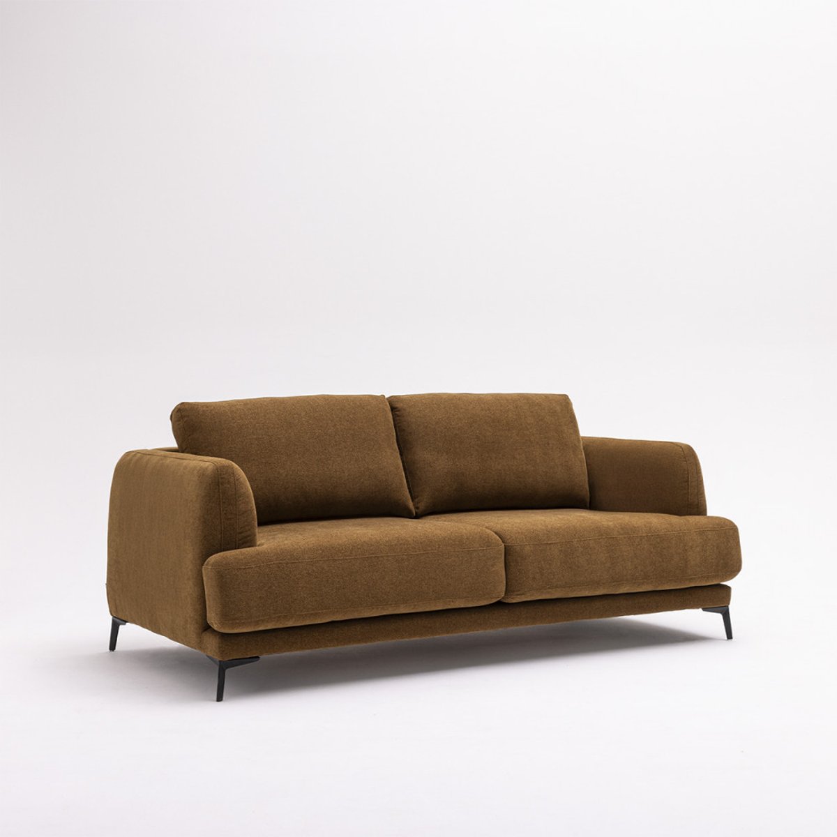 Canapé convertible express 3 places en tissu- KINNA bronze, DRAWER