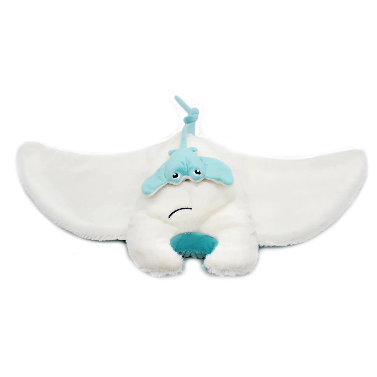 Peluche géante raie manta et son bébé aqua, LES DEGLINGOS
