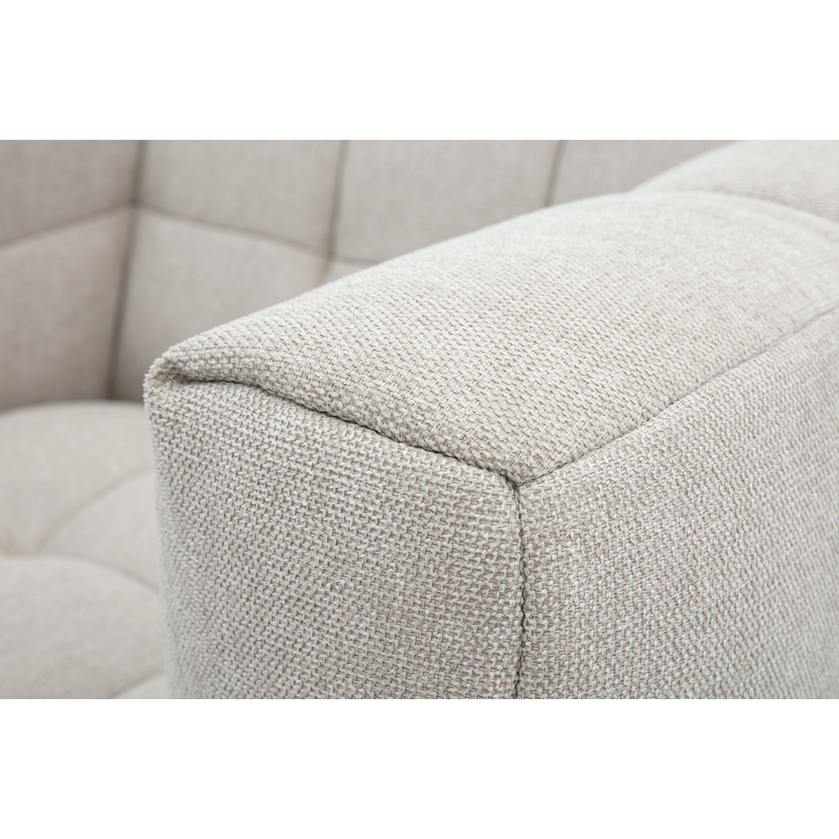 Fauteuil design en tissu effet velours texturé beige CORTO beige, MILIBOO