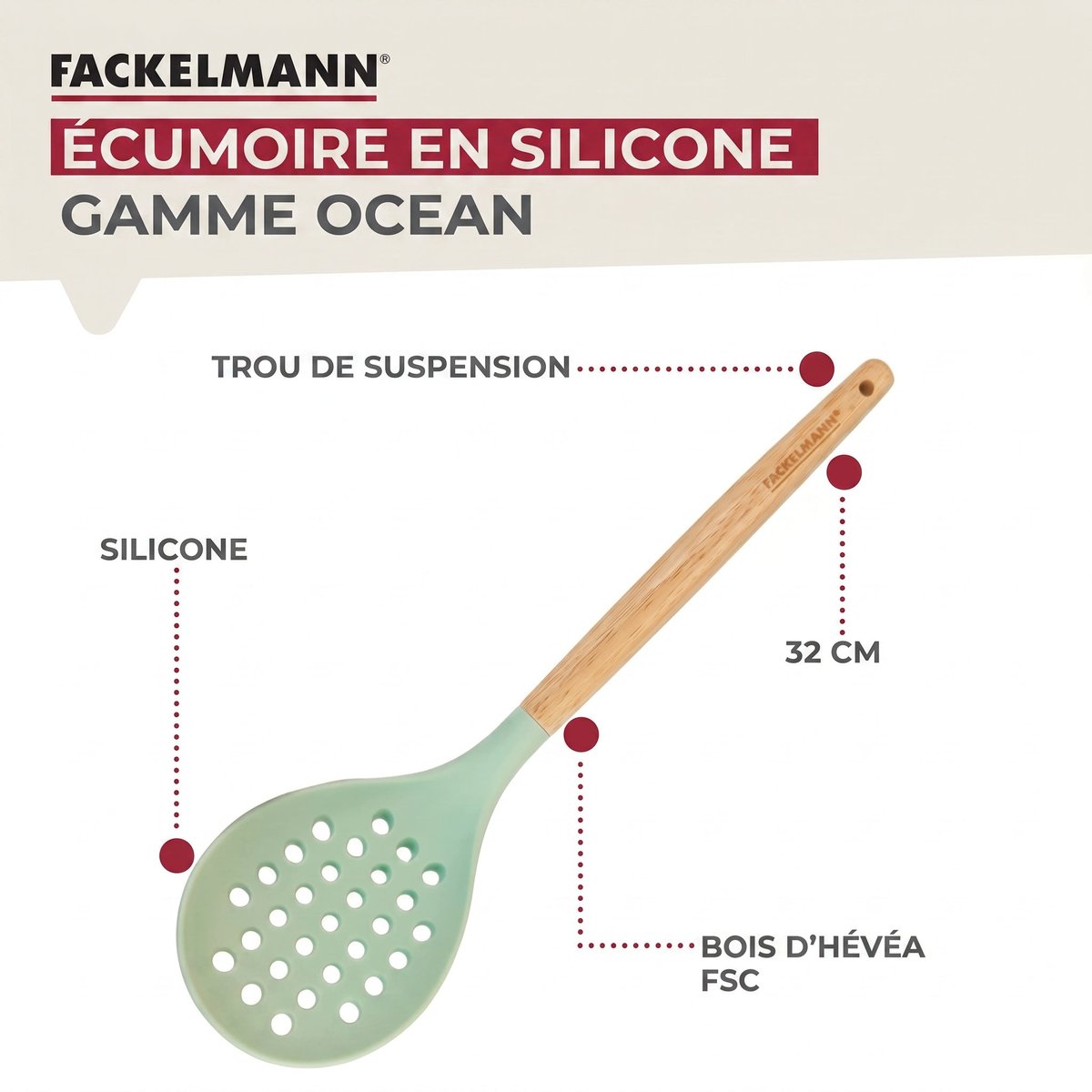 Ecumoire vert OCEAN brun,vert, FACKELMANN
