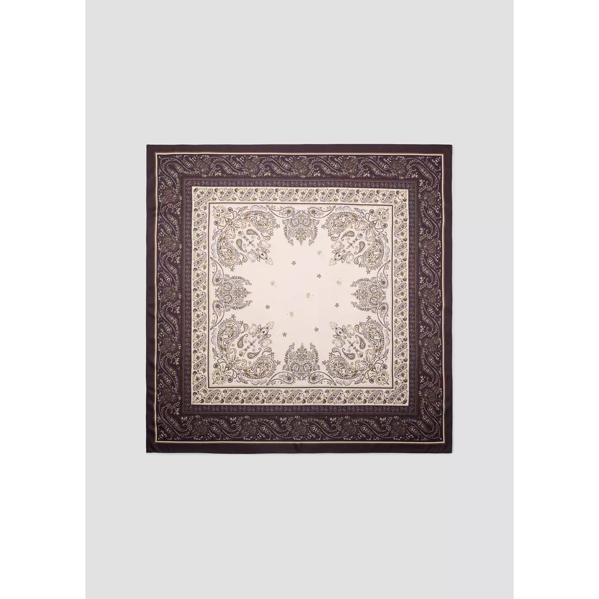 Foulard en imprimé paisley bordeaux, MANGO