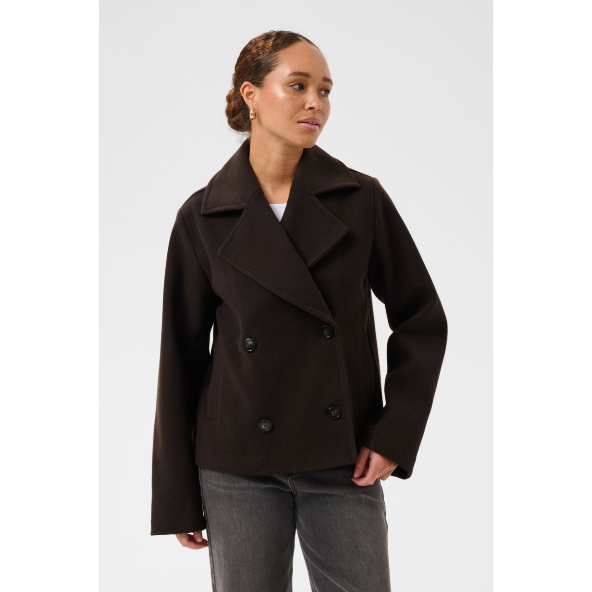 Manteau marron coffee bean, KAFFE