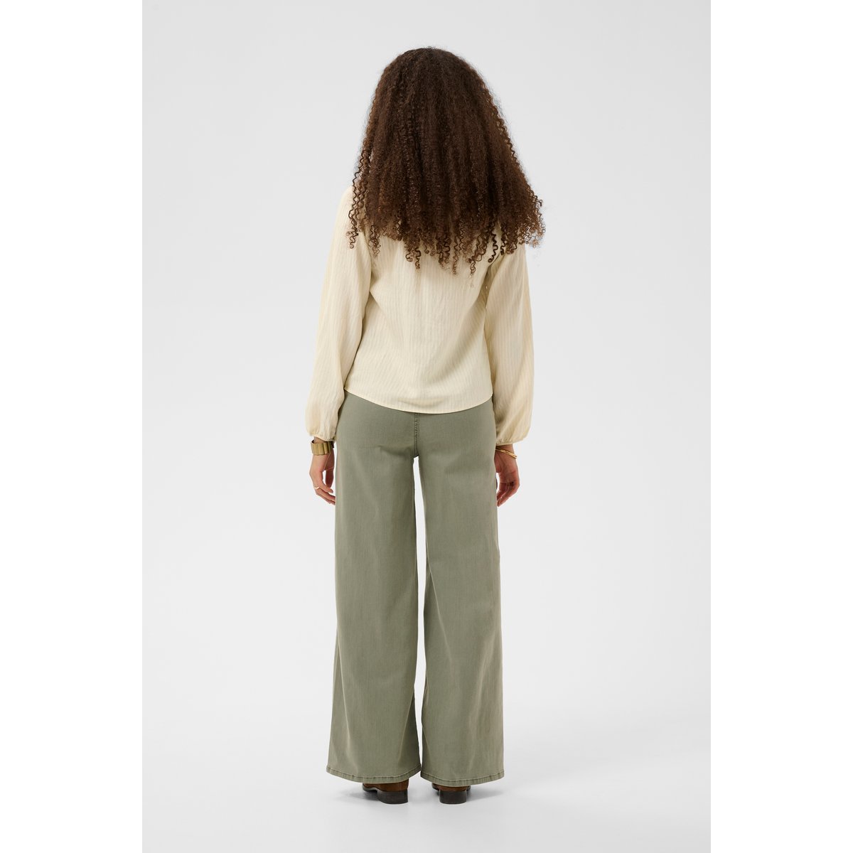 Blouse à manches longues beige bleached sand, CREAM