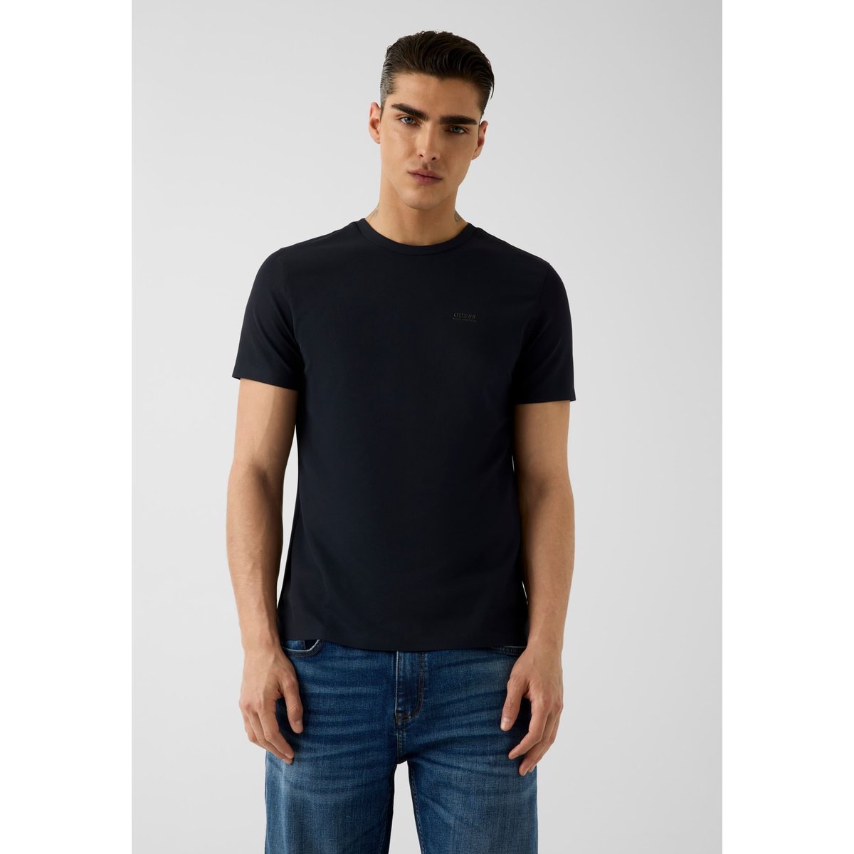 T-Shirt En Jersey bleu foncé, GUESS