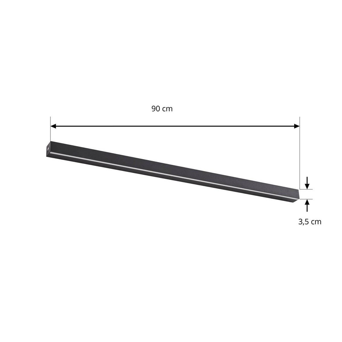 Applique en métal moderneLED, Kinsley noir, blanc, LUCANDE
