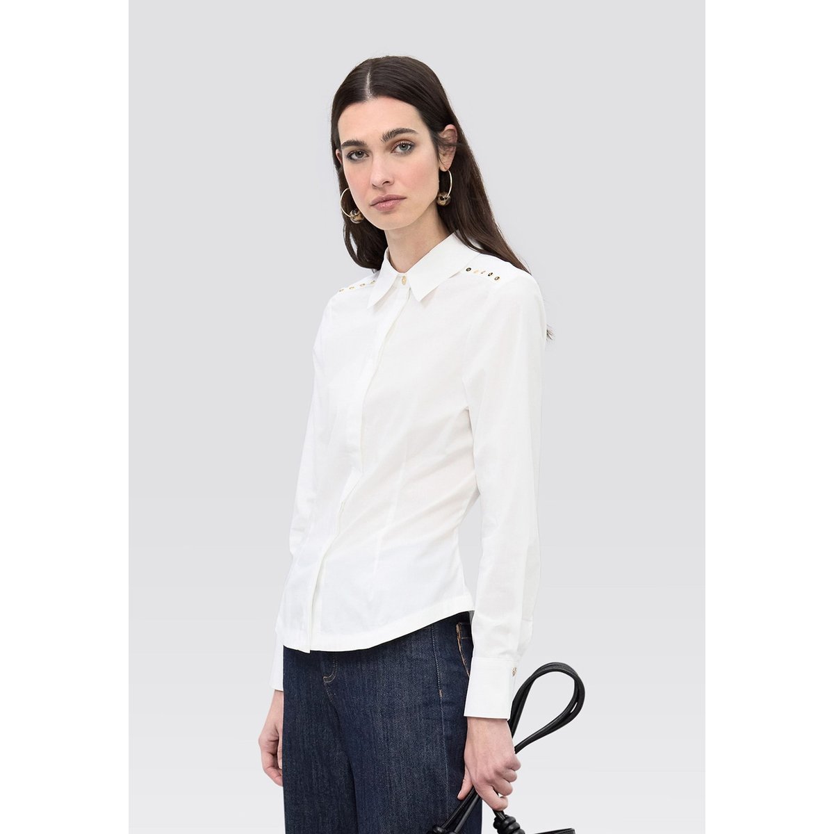 Blouse structurée effet corset blanc, LOLA CASADEMUNT