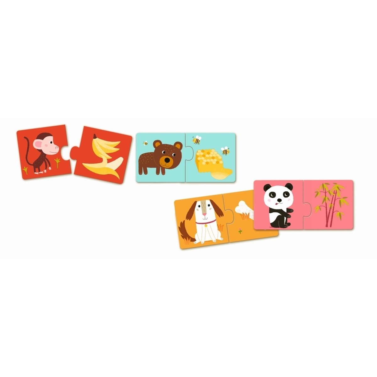 Puzzle duo - À table multicolore, DJECO