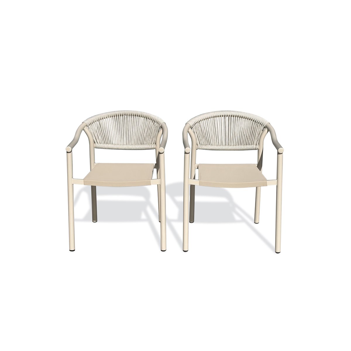 Lot de 2 fauteuils de jardin SUMBA grège, DCB GARDEN
