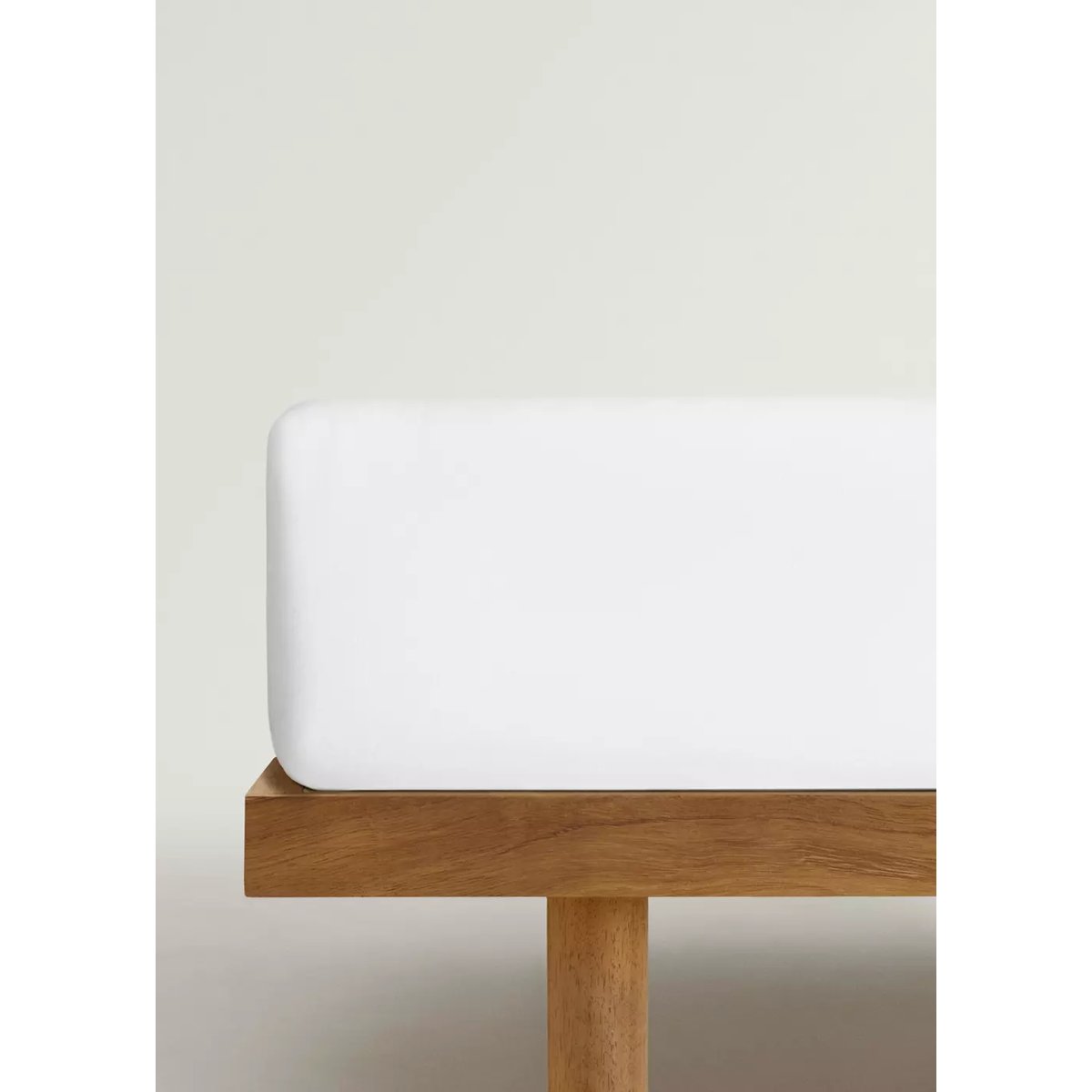 Drap-housse lin lavé lit 180 cm blanc, MANGO HOME