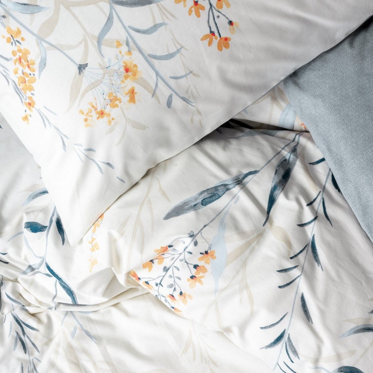 Parure housse de couette coton imprimée floral, Hiedra multicolore, C DESIGN HOME TEXTILE